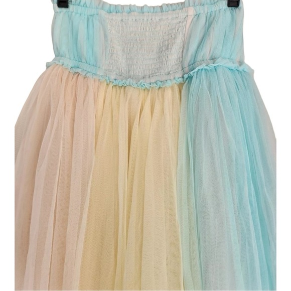 PERNILLE ROSENKILDE x Anthropologie Strapless Tiered Tulle Midi Dress Small NWT - Picture 7 of 8
